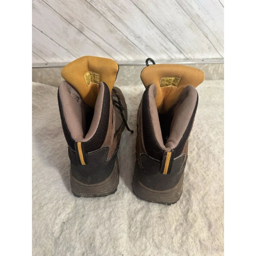 Ozark Trail Men's Mid Hiking Boots Brown Yellow Size 12 Pre-Owned Outdoor Trail